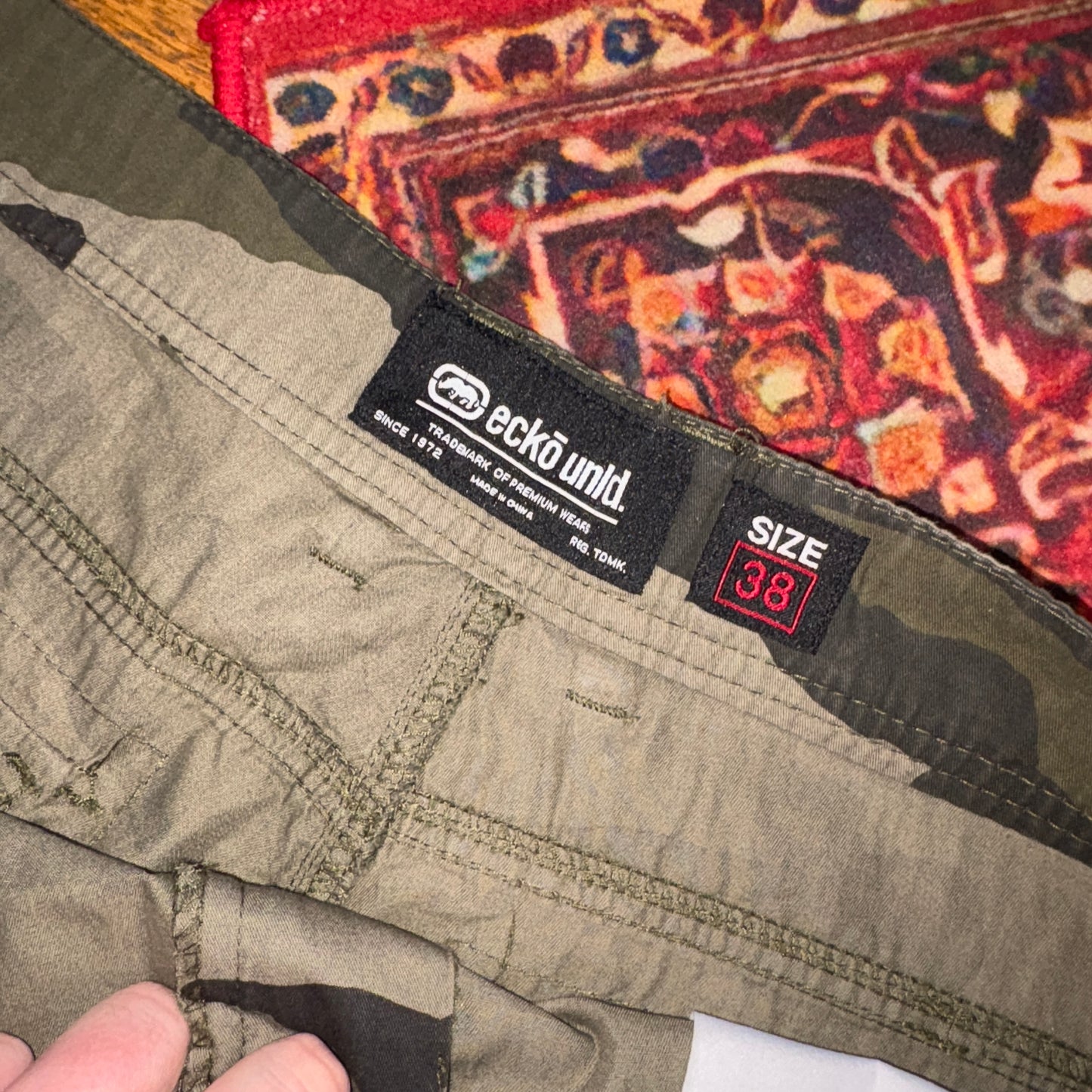 Vintage Ecko Unltd Green Camo Hip Hop Baggy Shorts Jorts - 40