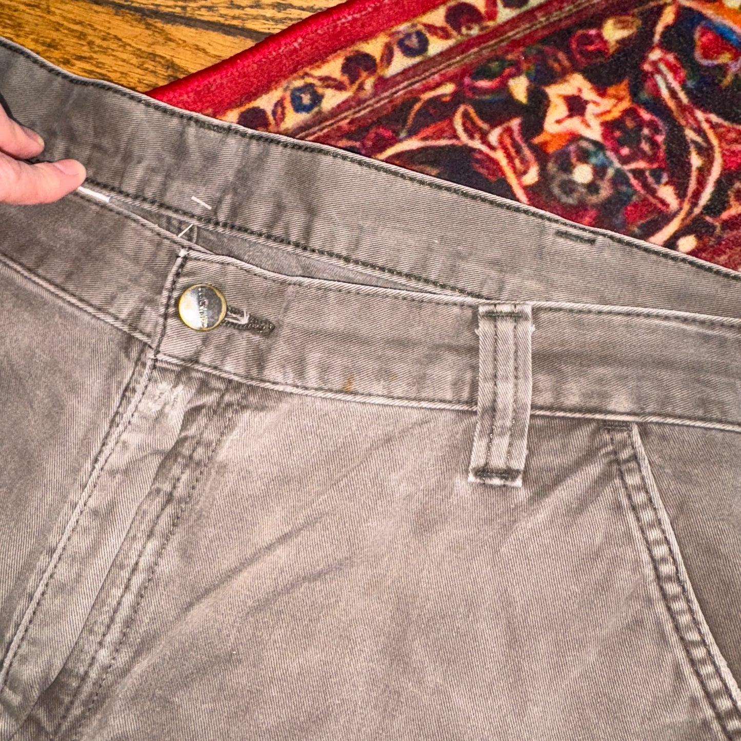 Vintage Carhartt Grey Workwear Baggy Carpenter Shorts - 38