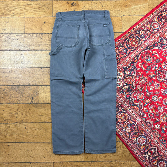 Vintage Dickies Workwear Carpenter Baggy Grey Trousers - 30
