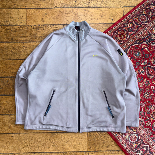 Vintage Nike 90s Grey Tracksuit Track Jacket - 2XL