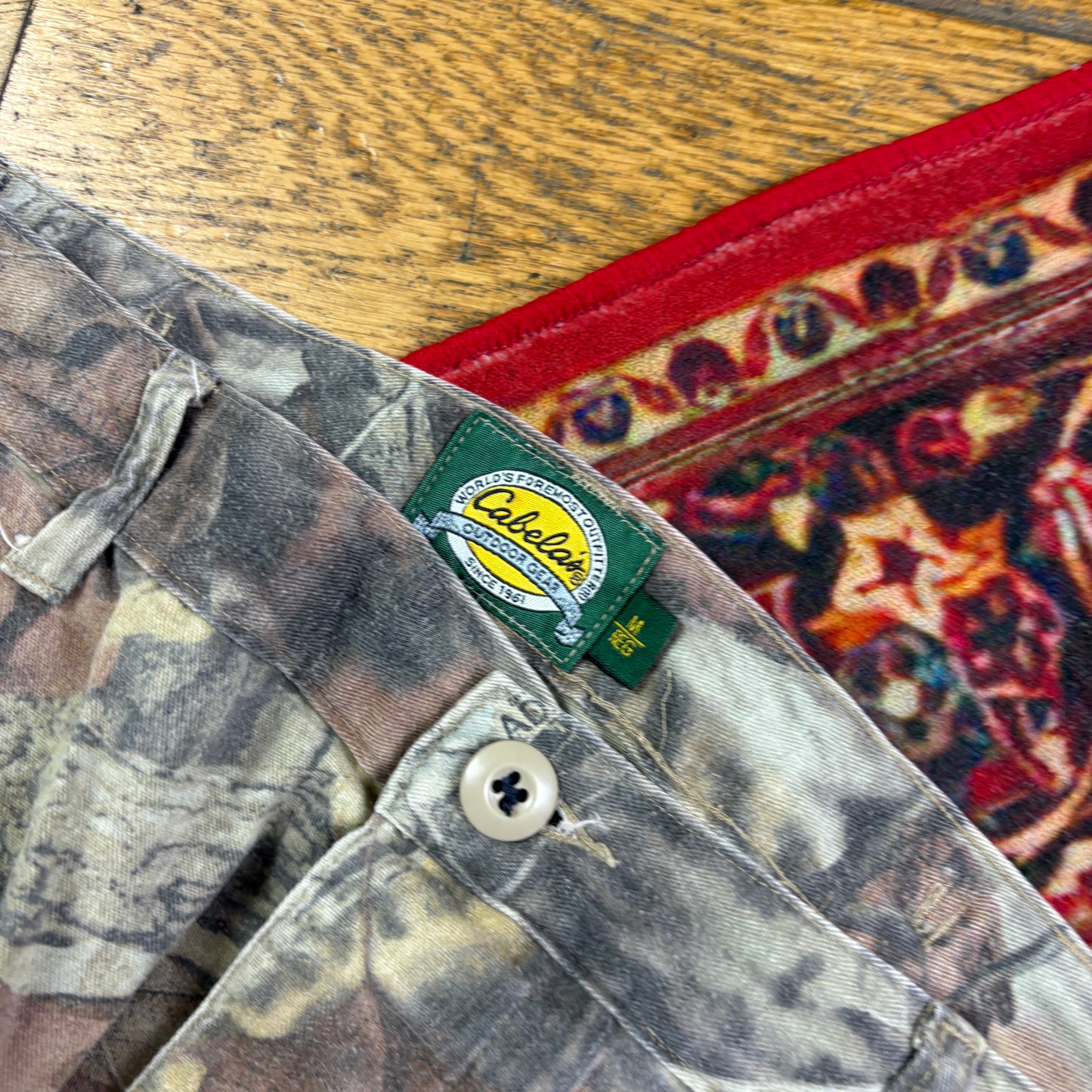Vintage Real Tree Camo Green Hunting Workwear Trousers - 34