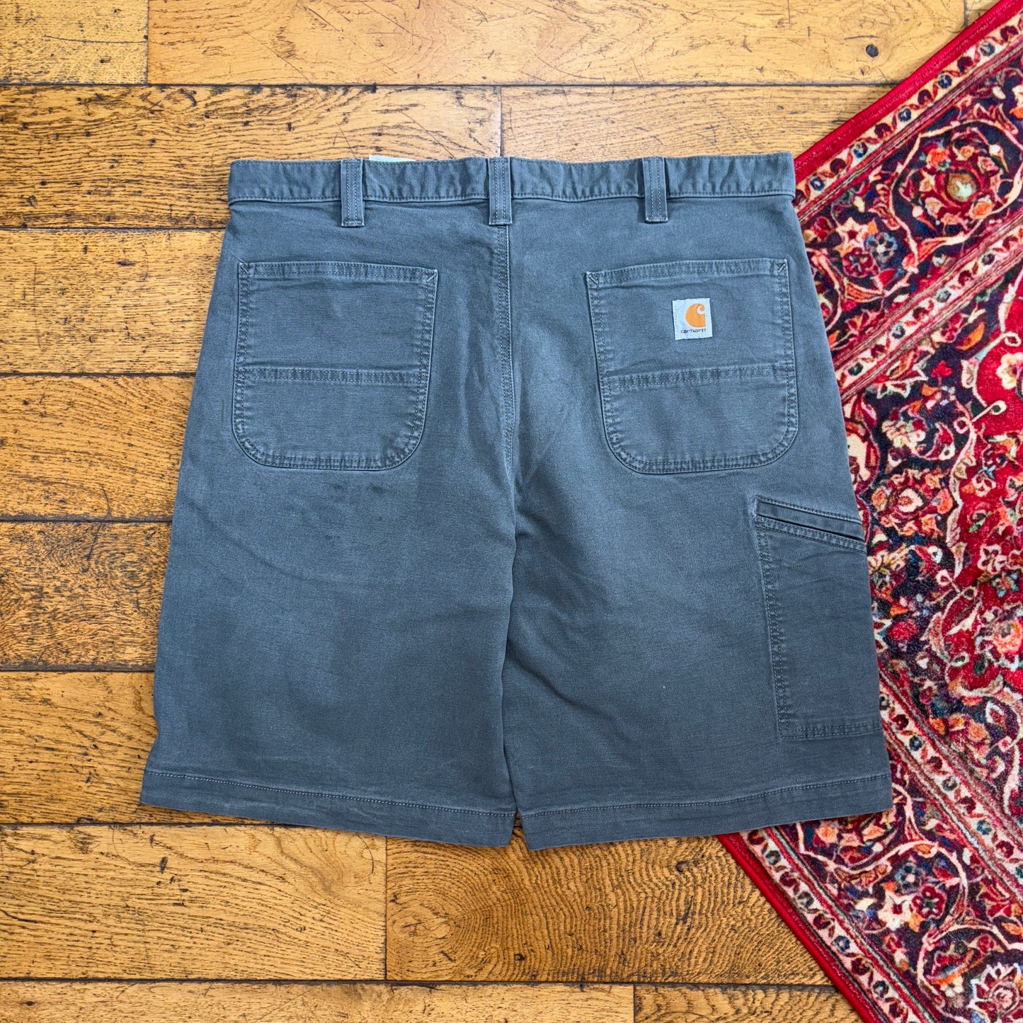Vintage Carhartt Grey Workwear Baggy Carpenter Shorts - 38