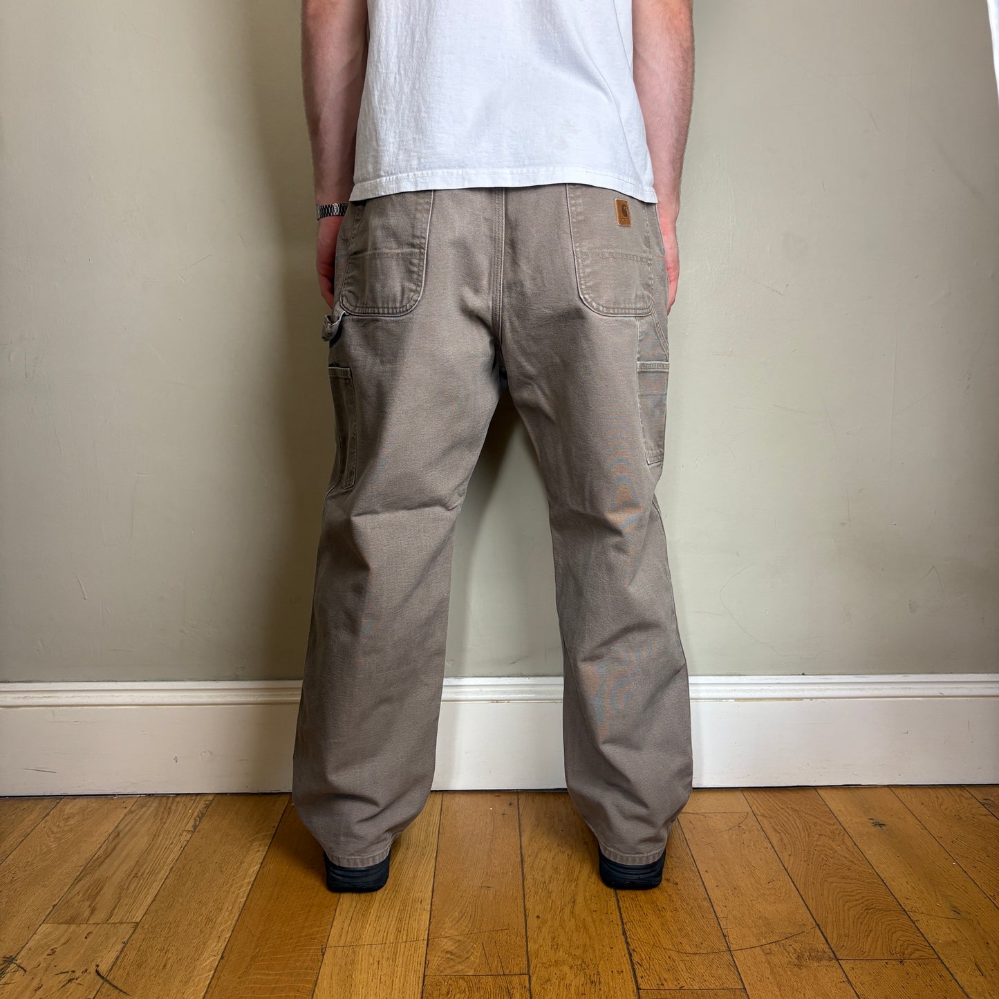 Vintage Carhartt Brown Workwear Carpenter Baggy Trousers - 38S