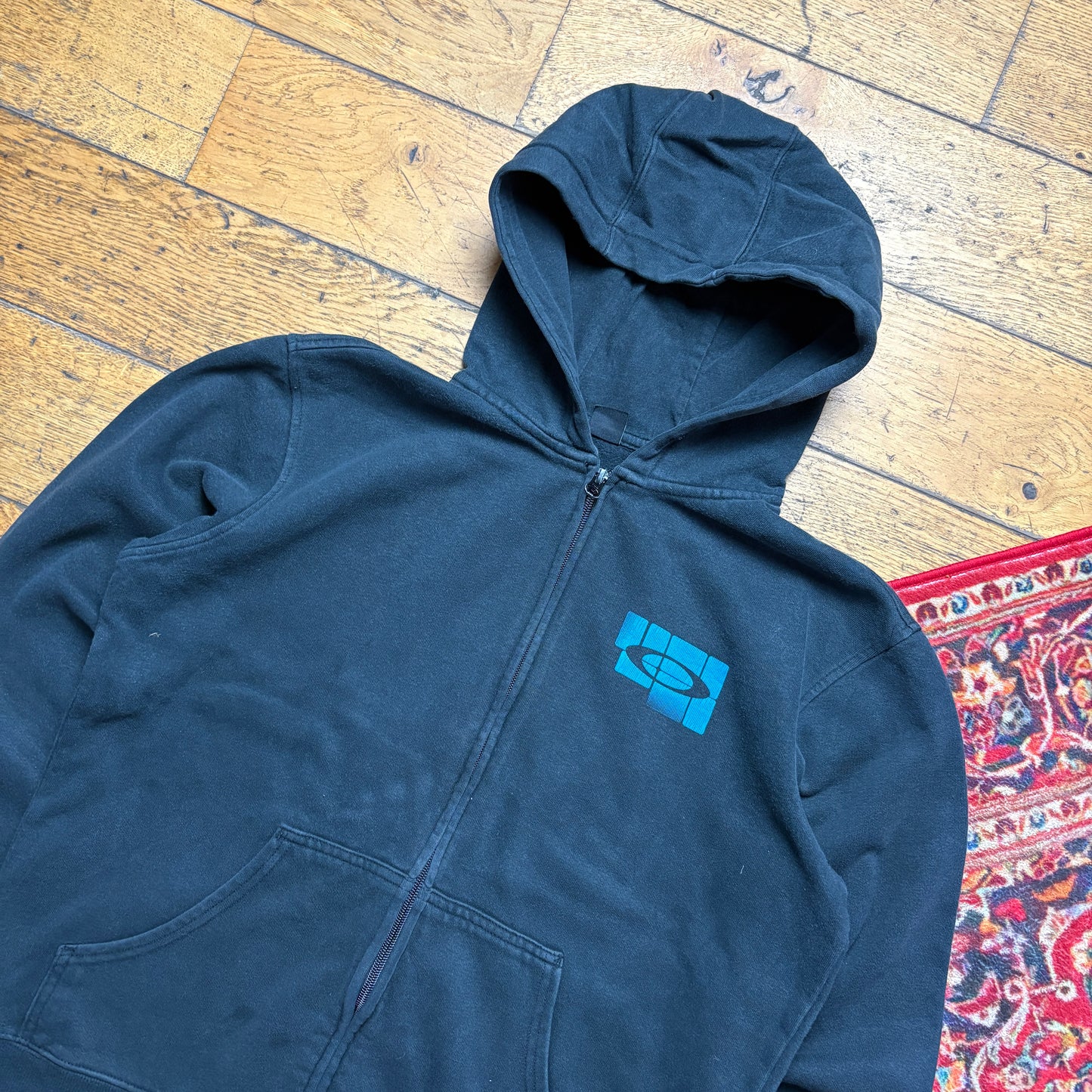 Vintage Oakley Black Hoodie Sweatshirt - S