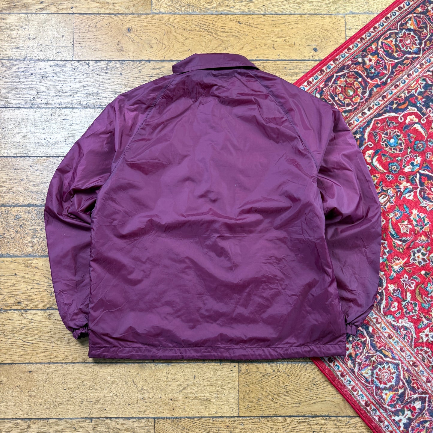 Vintage Burgundy Nylon Coach Harrington Jacket - M