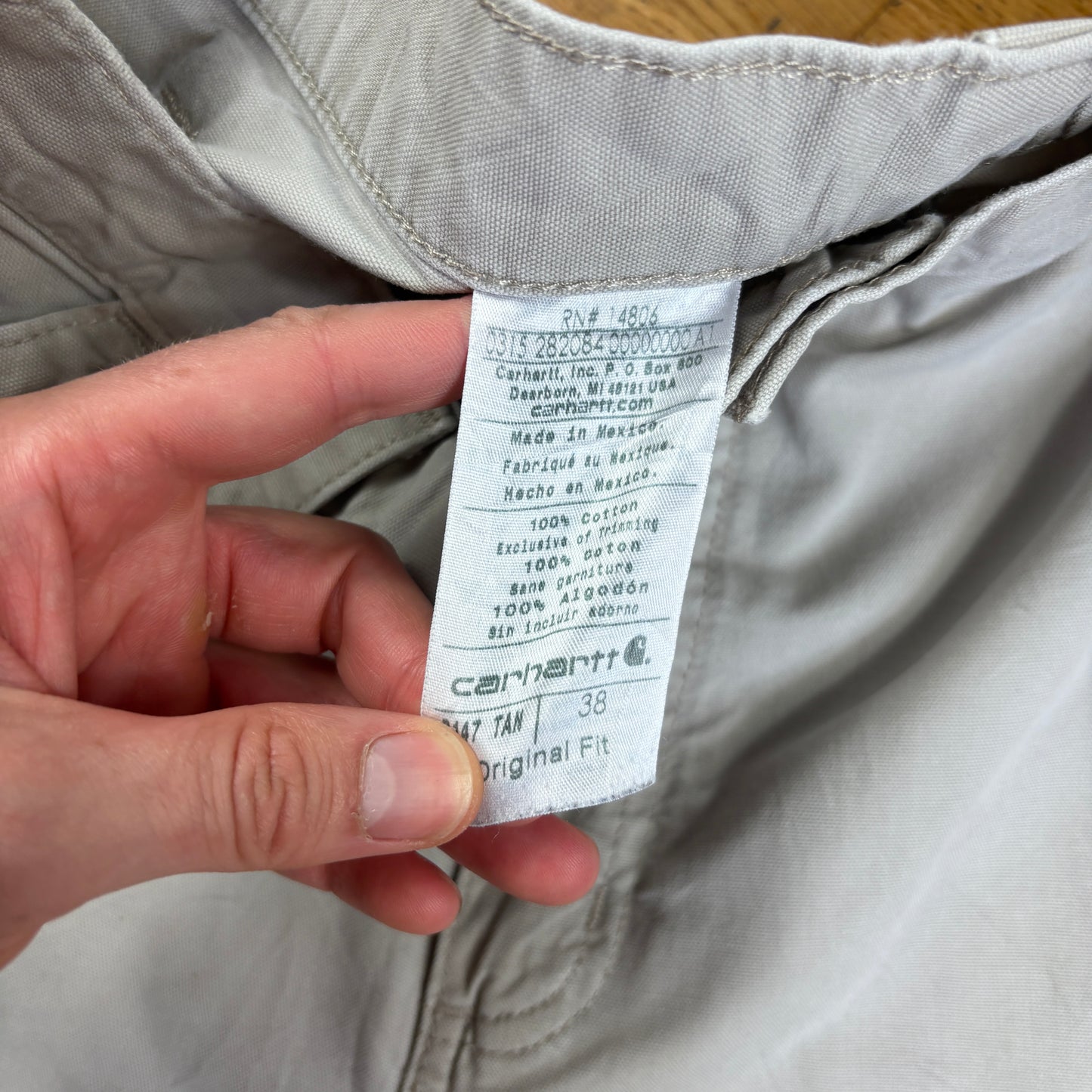 Vintage Carhartt Cream Workwear Baggy Carpenter Shorts - 38