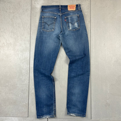 Vintage Levis 521 Straight Blue Denim Jeans - 30