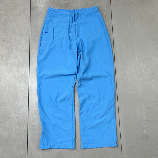 Vintage Nike Womens Blue Baggy Tracksuit Track Pants Bottoms - Size 10