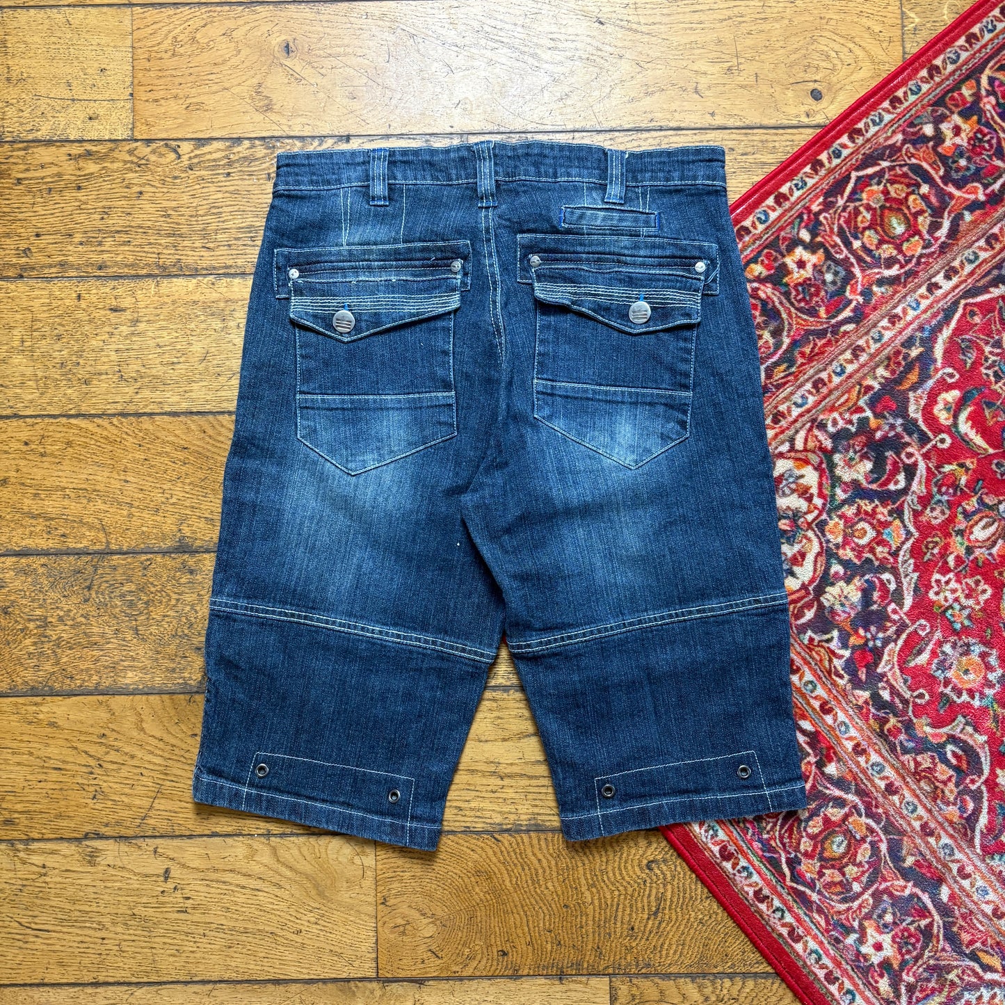 Vintage Blue Denim Shorts - 32