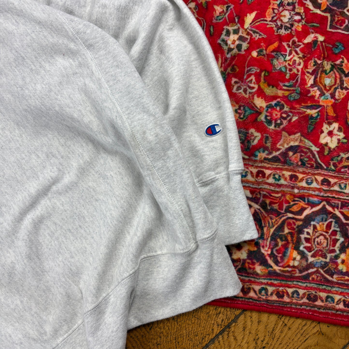 Vintage Champion USA College Grey Embroidered Sweatshirt - XL