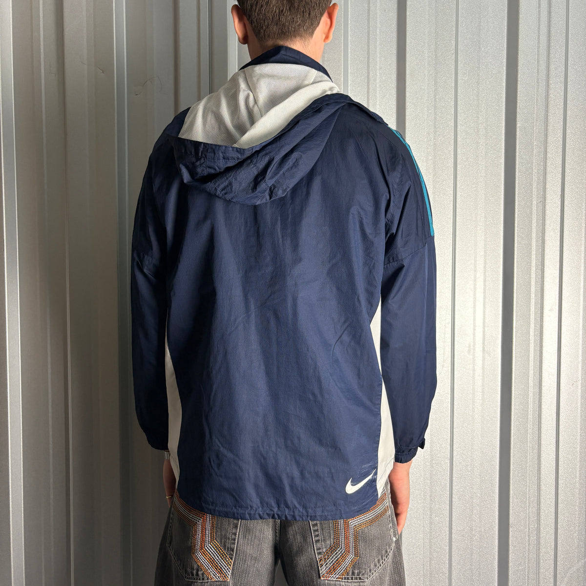 Vintage Nike 00s Y2K Kids Navy Tracksuit Track Shell Jacket - XL Kids