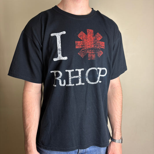 Vintage Red Hot Chilli Peppers Black Band Tee Graphic T-Shirt - L