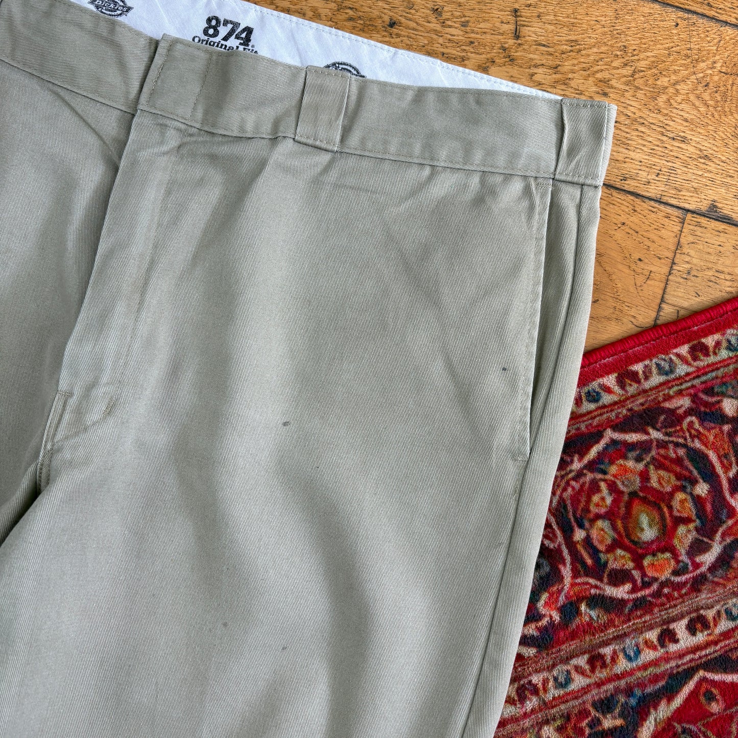 Vintage Dickies Cream 874 Baggy Skate Trousers - 40