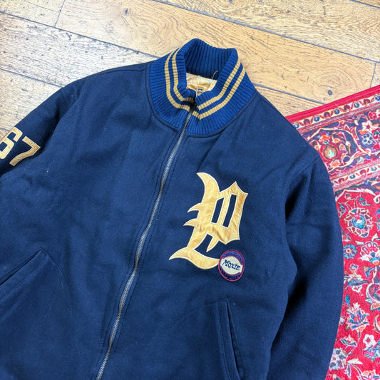 Vintage Penn State Wool Embroidered Navy Varsity Letterman Bomber Jacket - XL
