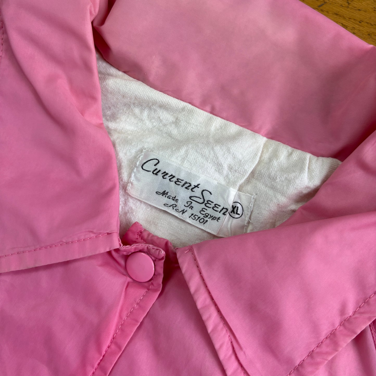 Vintage Pink Womens Nylon Coach Harrington Jacket - XL