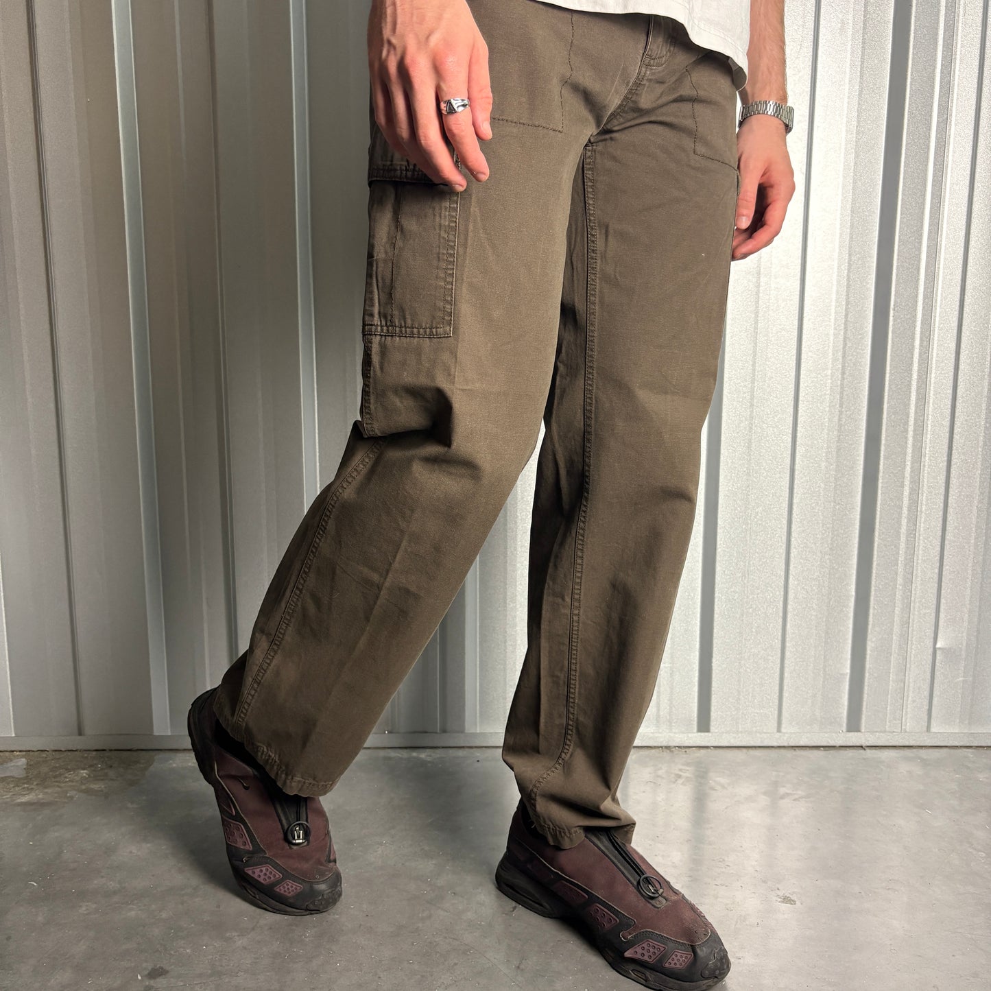 Vintage Timberland Brown Fatigue Y2K Trousers - 31R