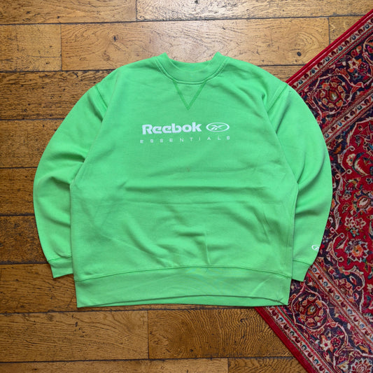 Vintage Reebok Green Embroidered Sweatshirt - M