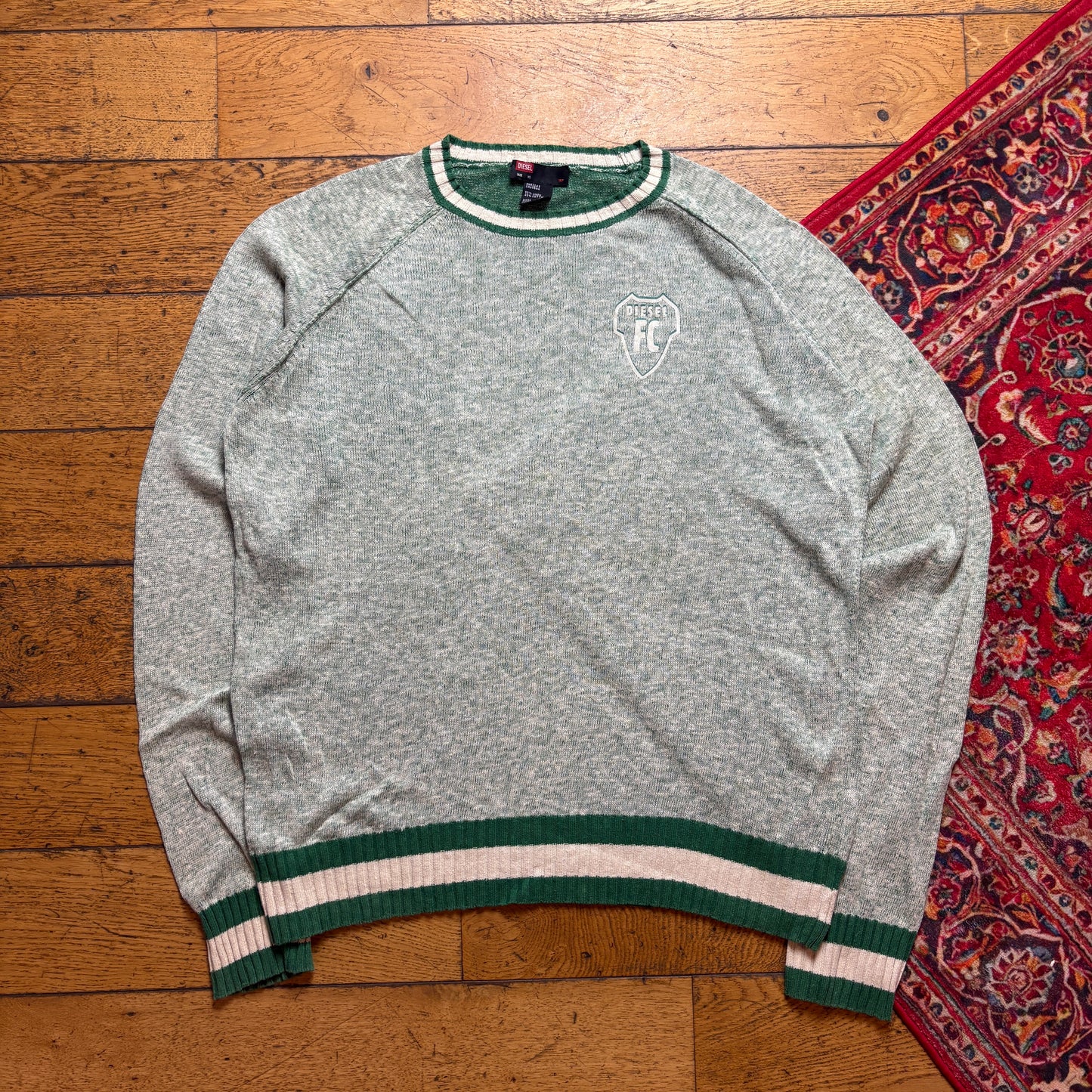 Vintage Diesel Green Knit Jumper - XL