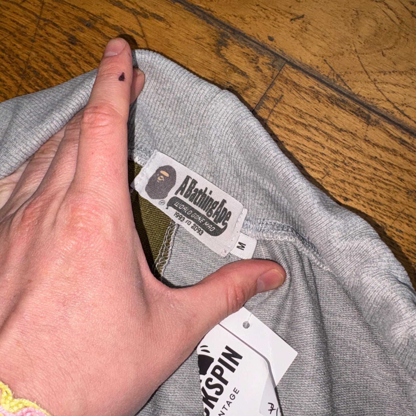 Vintage Bathing Ape Bape Grey Camo Sweat Jogger Shorts Jorts - M