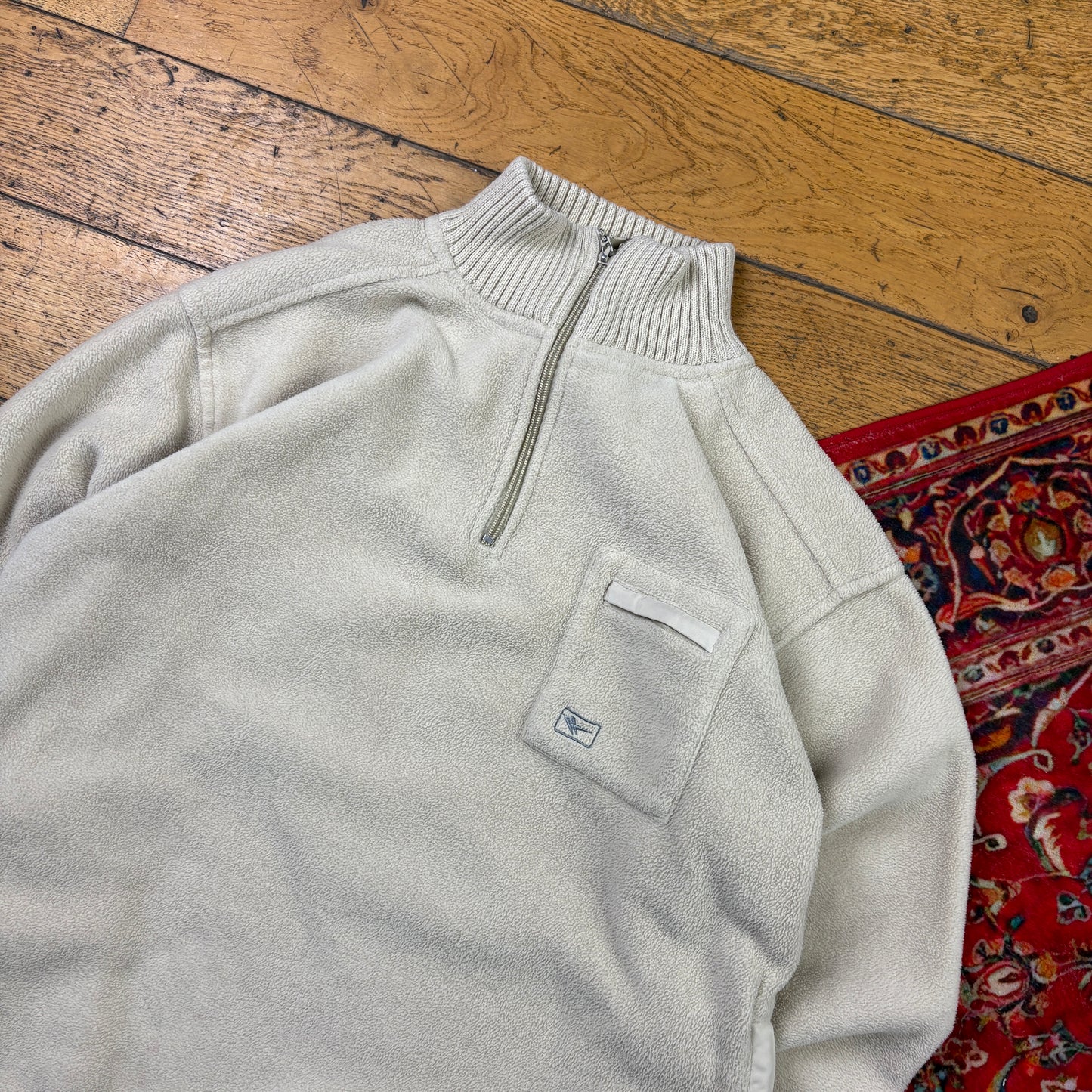 Vintage 90s Cream Gola Fleece Embroidered Sweatshirt - M
