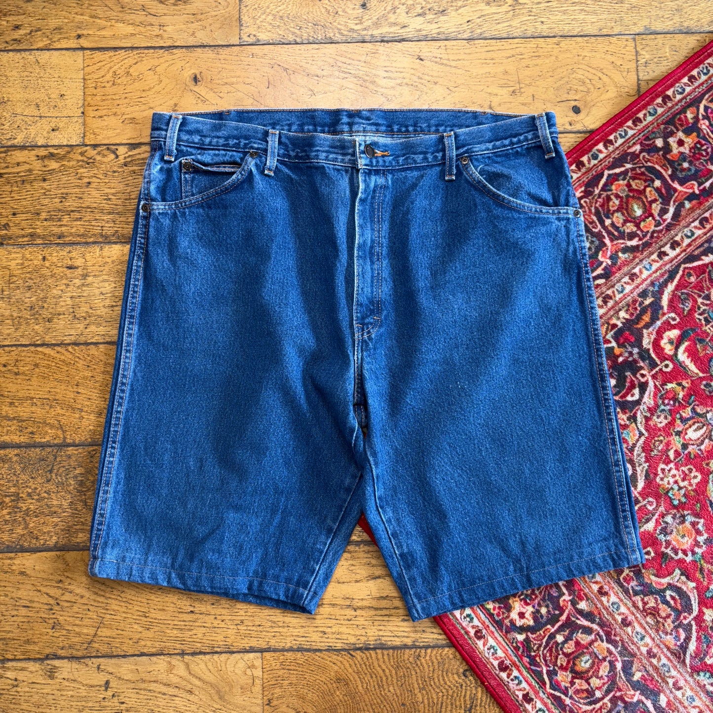 Vintage Dickies Workwear Carpenter Blue Baggy Shorts - 40