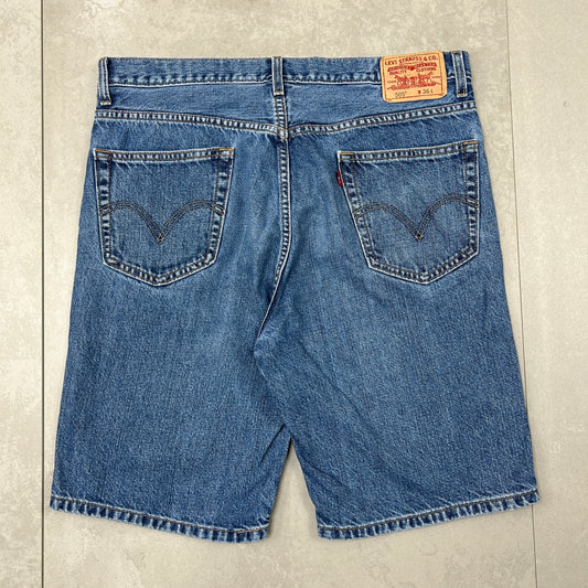 Vintage Levis 505 Blue Baggy Denim Shorts - 36