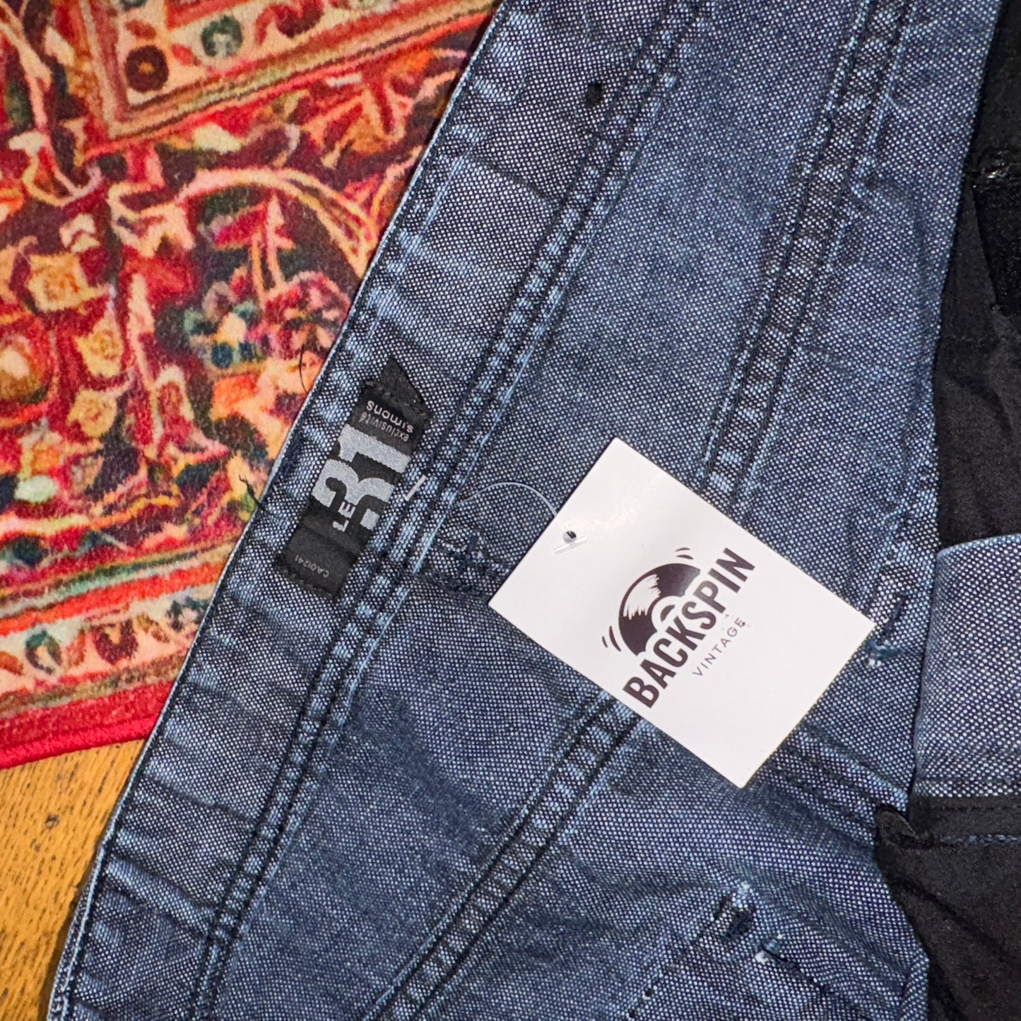 Vintage Embroidered Hip Hop Blue Shorts Jorts - 36