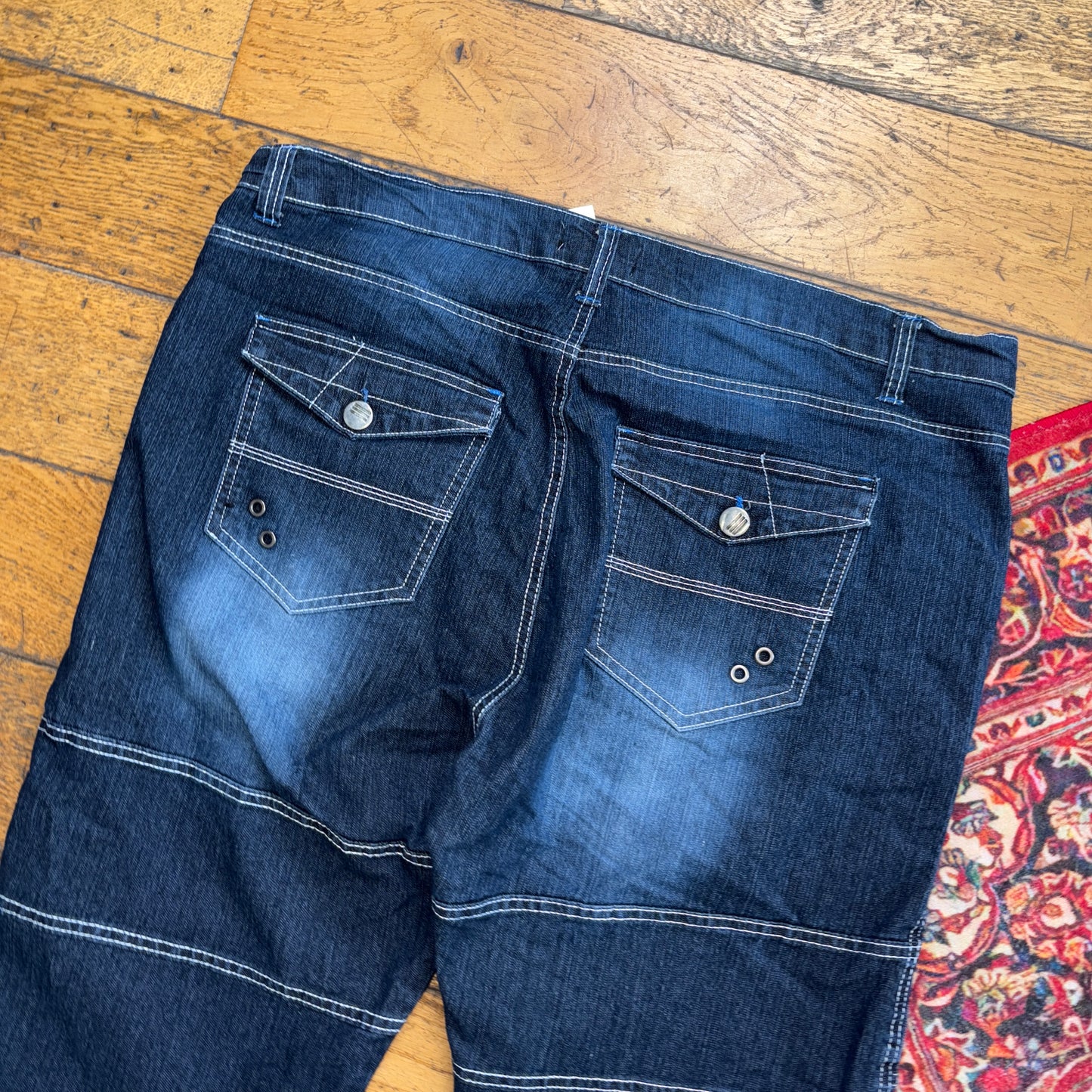Vintage Hip Hop Baggy Blue Shorts Jorts - 40