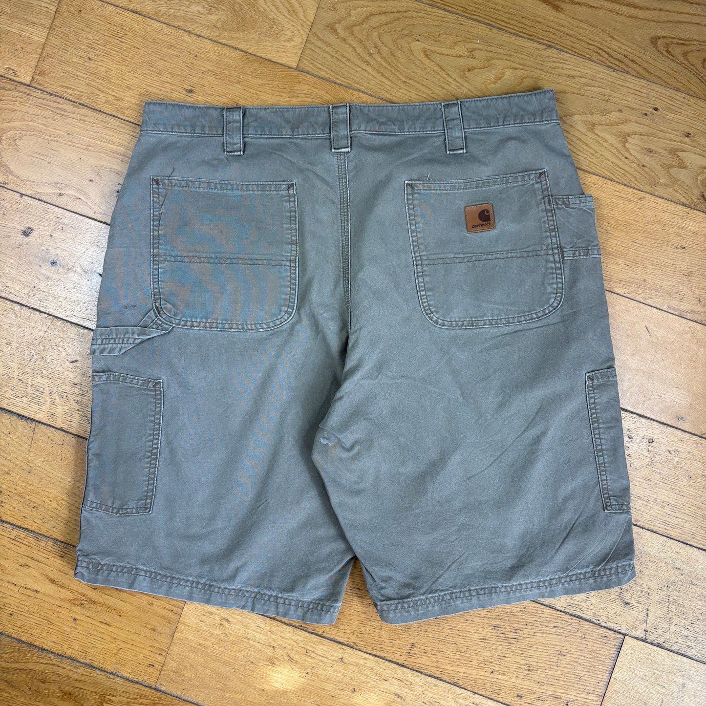 Vintage Carhartt Brown Workwear Baggy Carpenter Shorts - 38