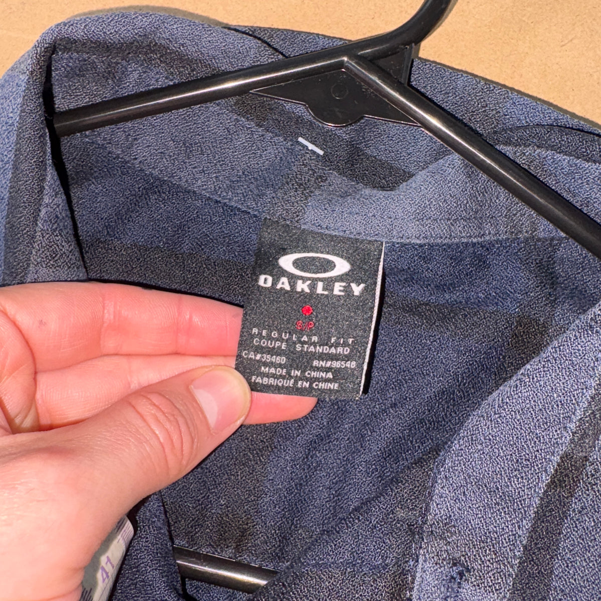 Oakley Grey Black Check Plaid Flannel Shirt - S