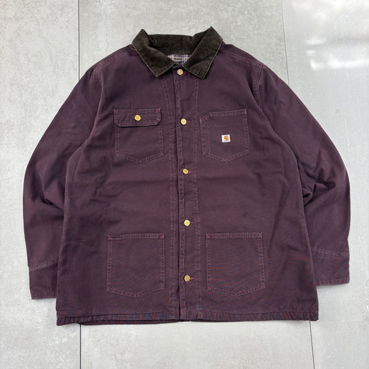 Vintage Carhartt Chore Michigan Purple Womens Workwear Jacket - XXL