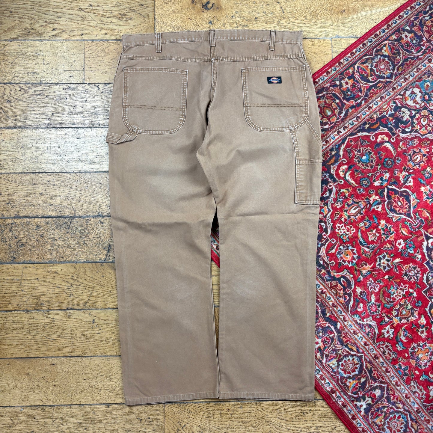 Vintage Dickies Brown Workwear Carpenter Baggy Trousers - 40