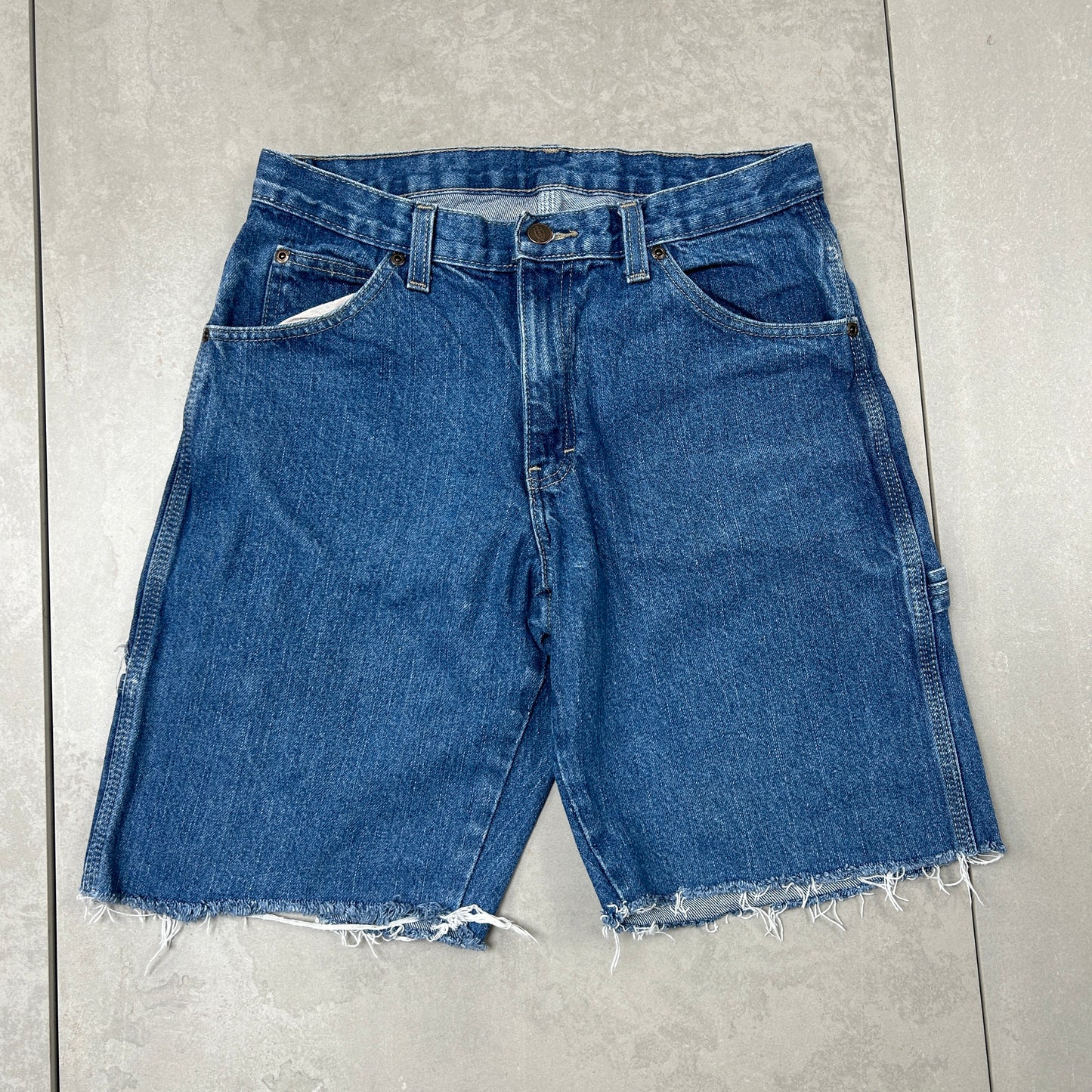 Vintage Dickies Workwear Carpenter Blue Baggy Shorts - 30