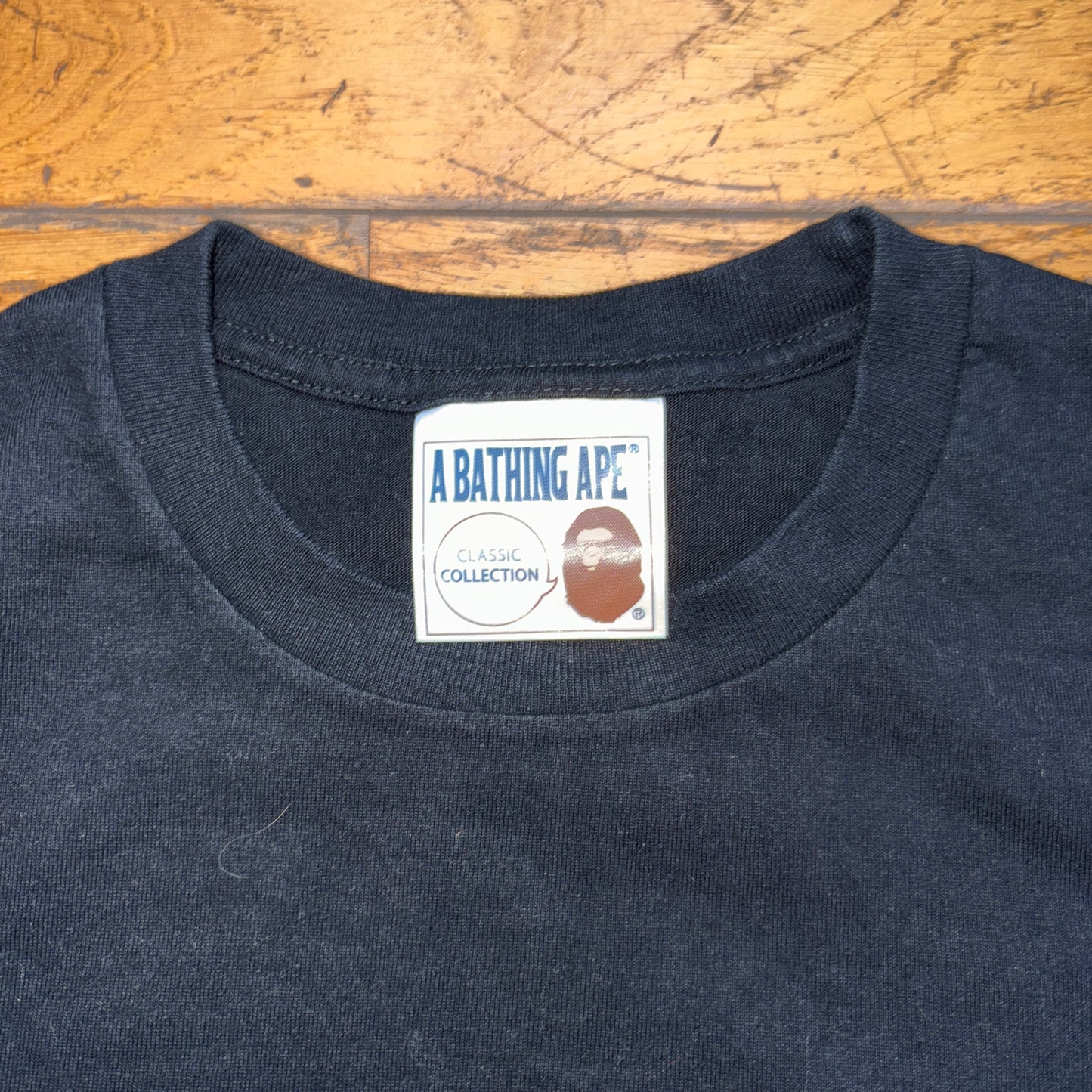 Vintage BAPE Bathing Ape Black Graphic T-Shirt - S