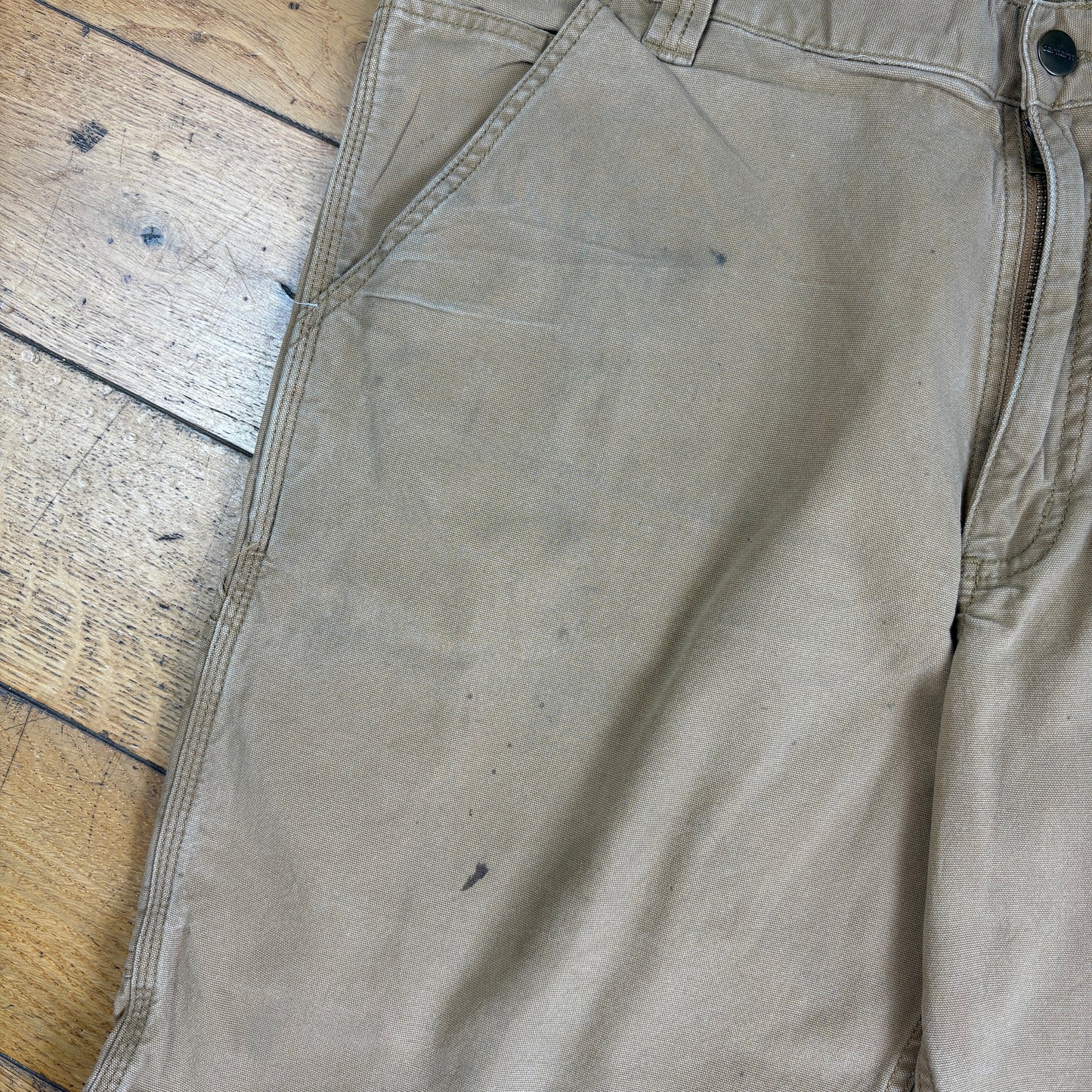 Vintage Carhartt Brown Workwear Baggy Carpenter Shorts - 38