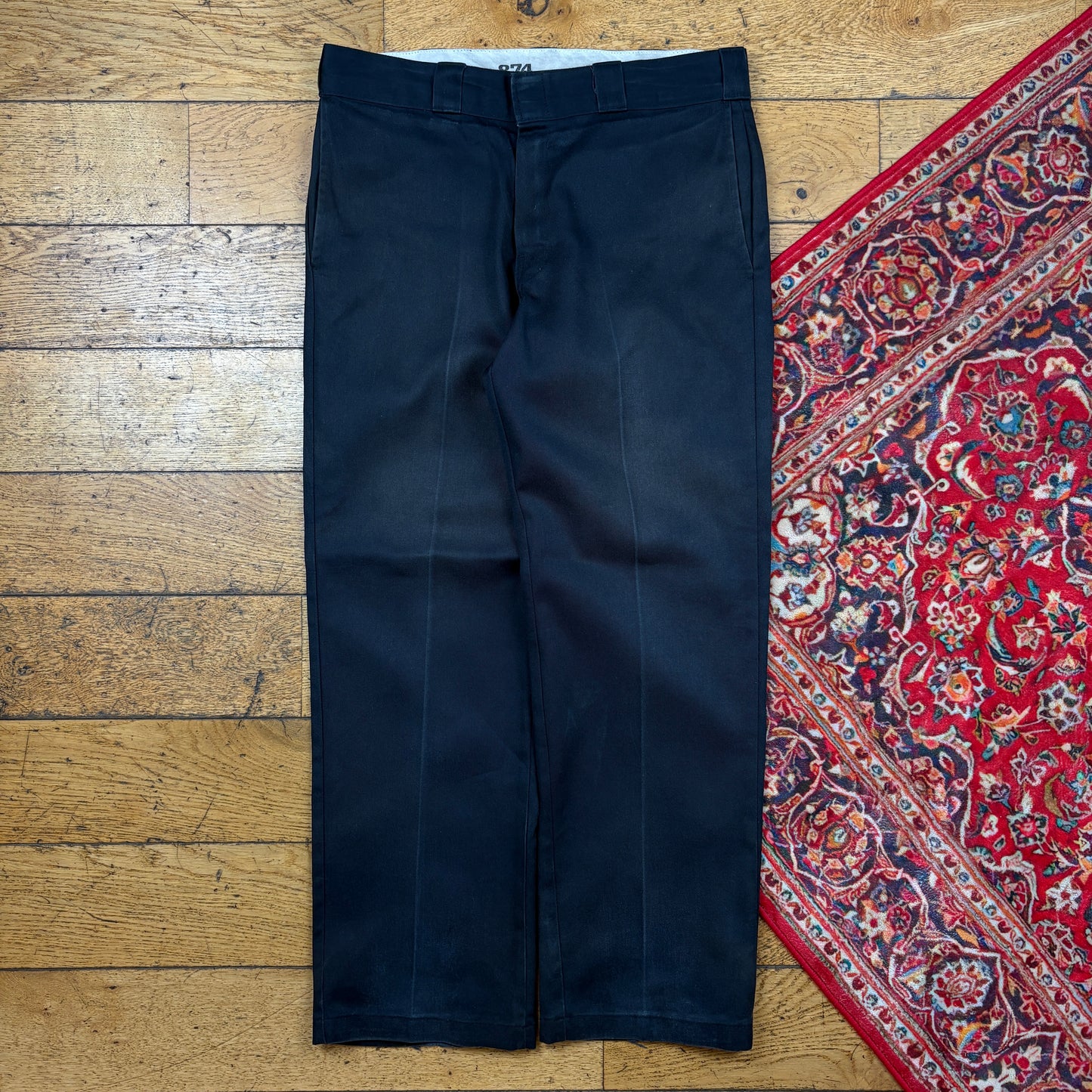 Vintage Dickies 874 Black Baggy Skate Chino Trousers - 33