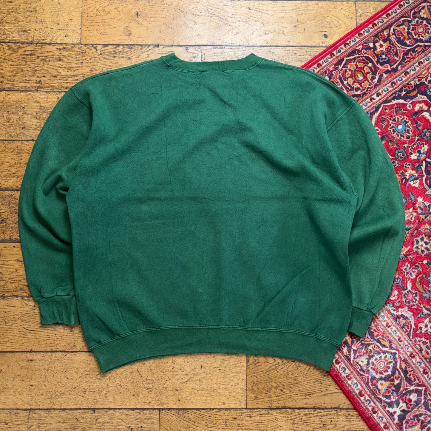 Vintage 90s Adidas Green Embroidered Sweatshirt - 2XL