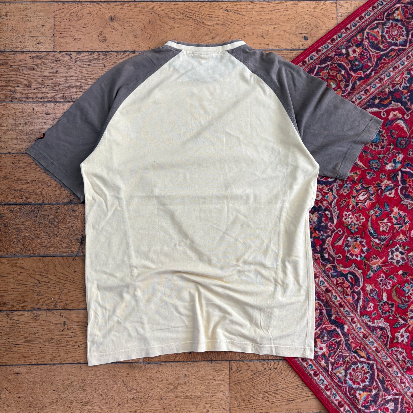 Vintage ASICS Surfwear Yellow Raglan Y2K T-Shirt - L