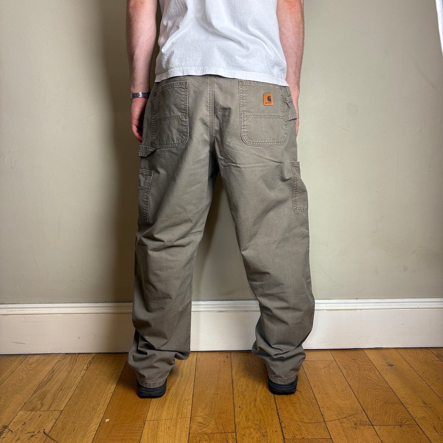 Vintage Carhartt Brown Workwear Carpenter Baggy Trousers - 32R