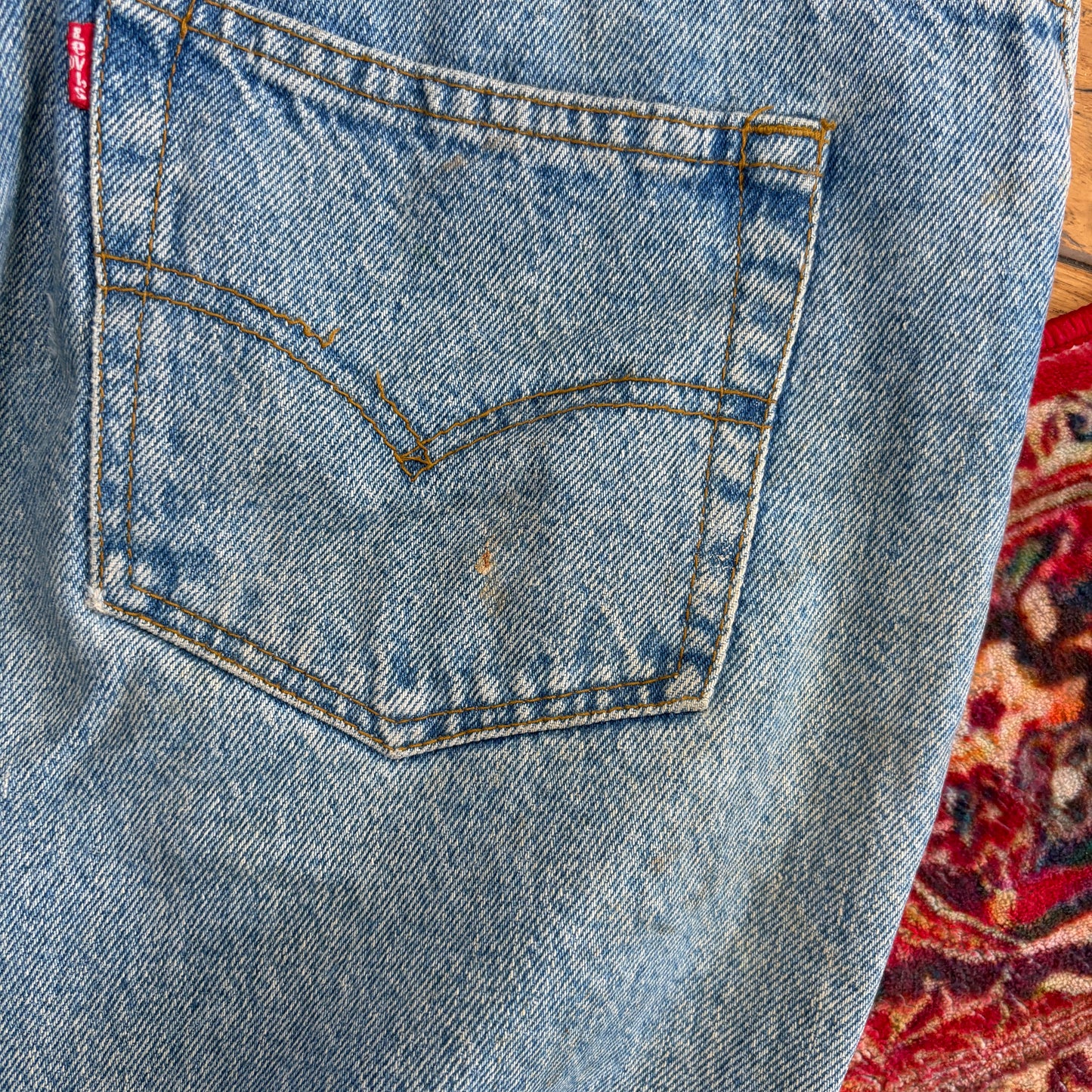 Vintage Levis 501 Straight Blue Denim Jeans - 36L