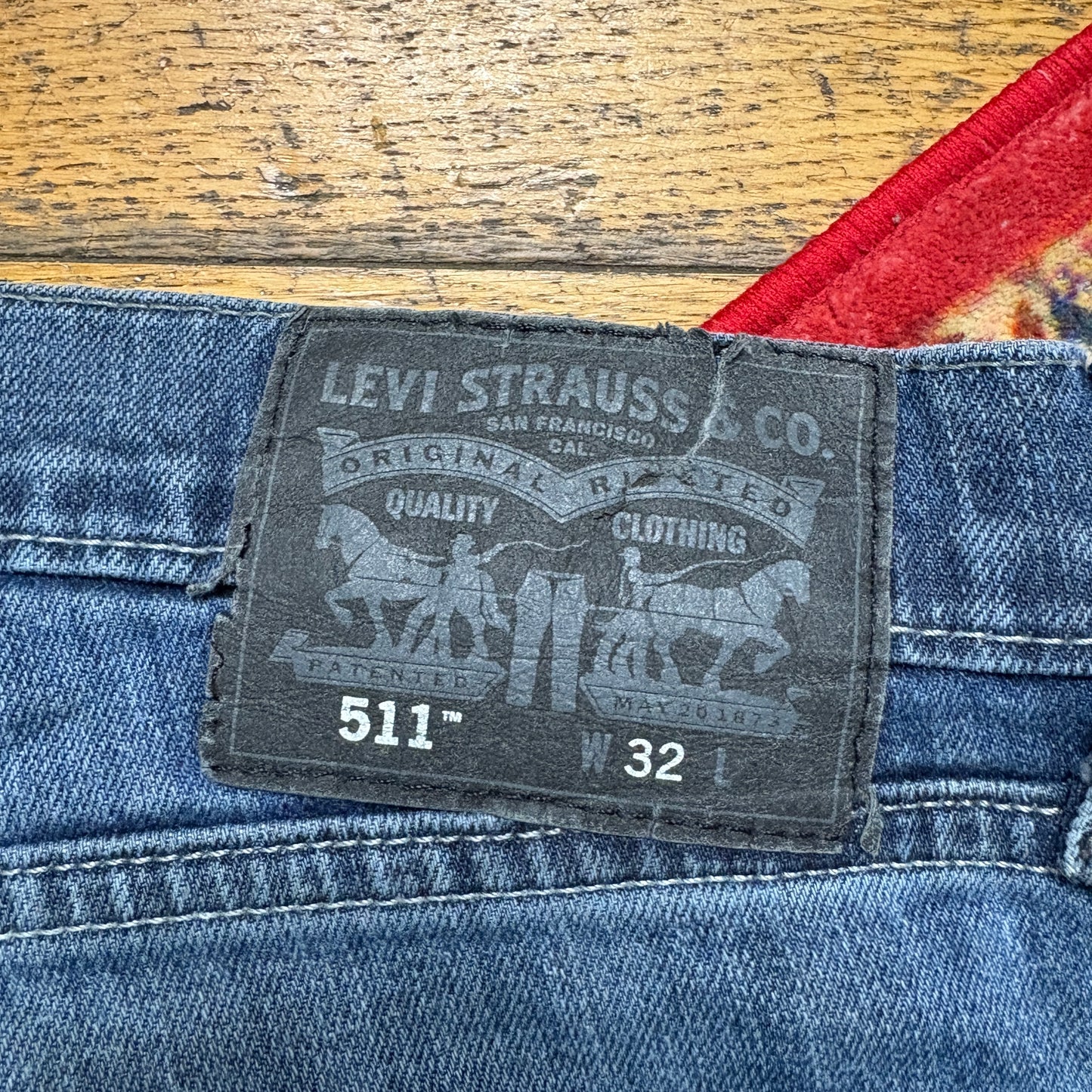Vintage Levis 511 Blue Slim Denim Shorts - 32