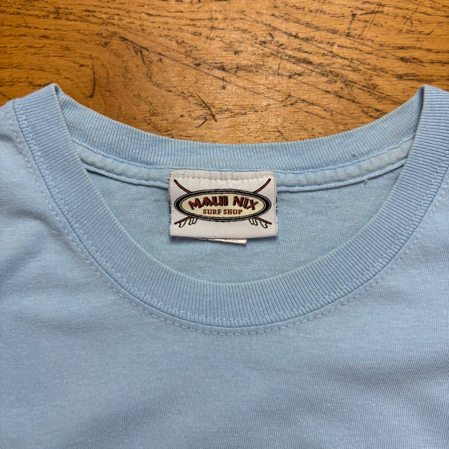 Vintage Maui Nix Blue Surfwear Graphic T-Shirt - M