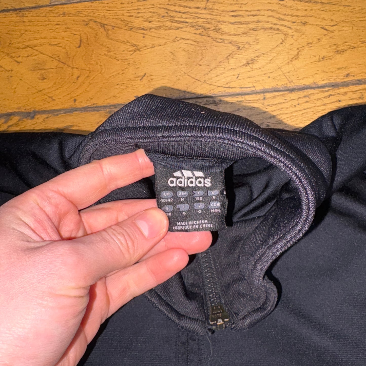 Vintage Adidas Black Tracksuit Track Shell Windbreaker Jacket - M