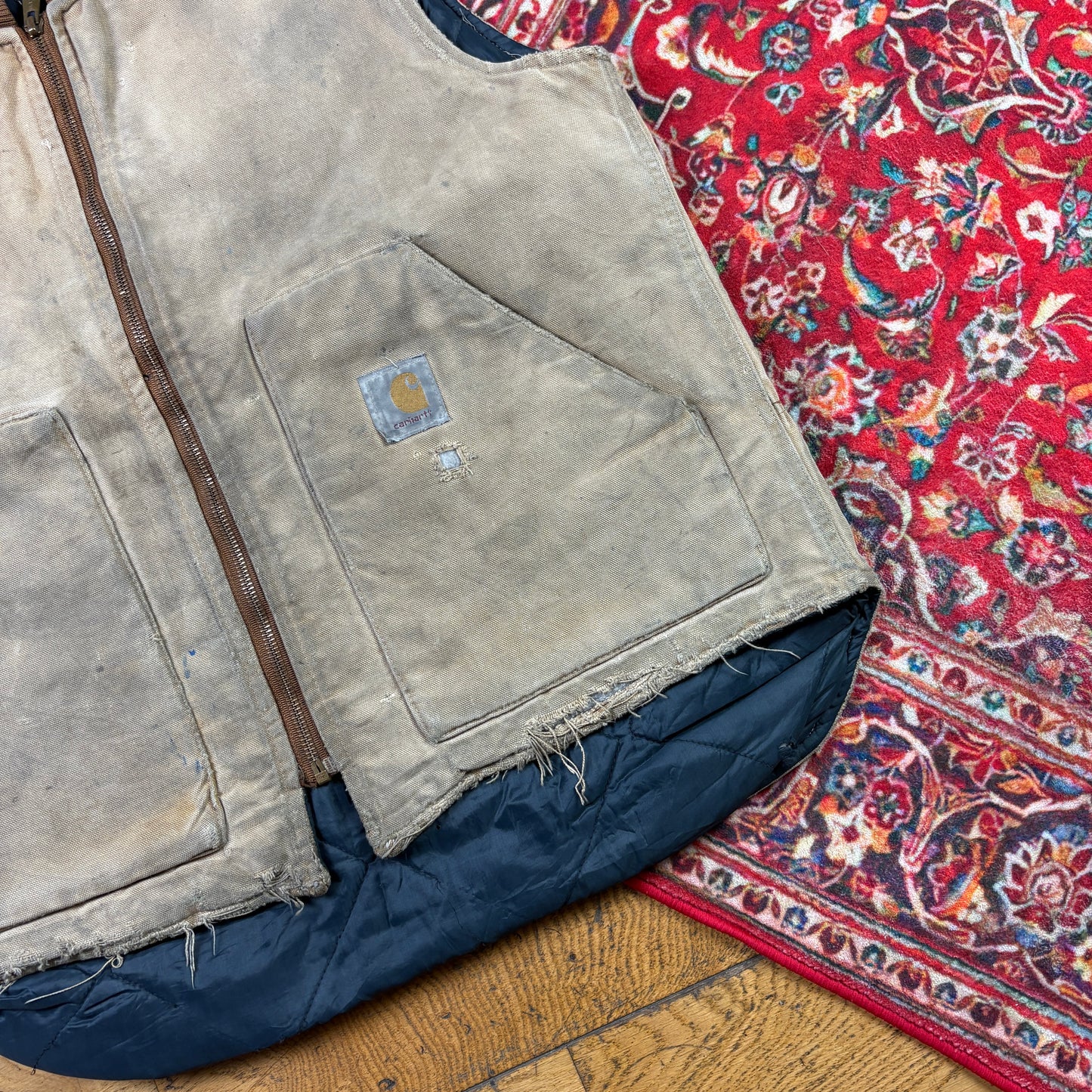 Vintage Carhartt Brown Gilet Vest Workwear Jacket - L