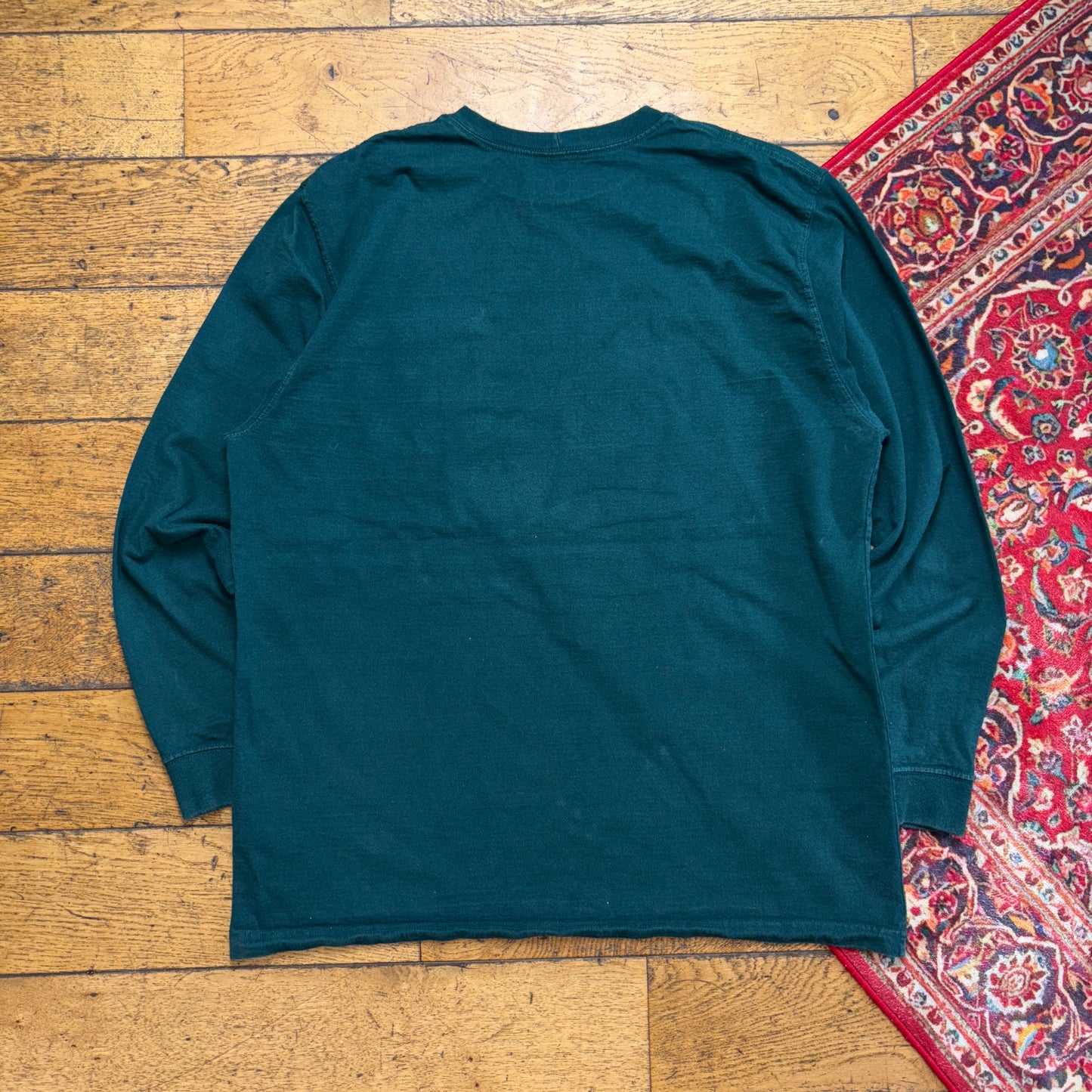 Vintage Carhartt Long Sleeve Green Workwear T-Shirt - XL