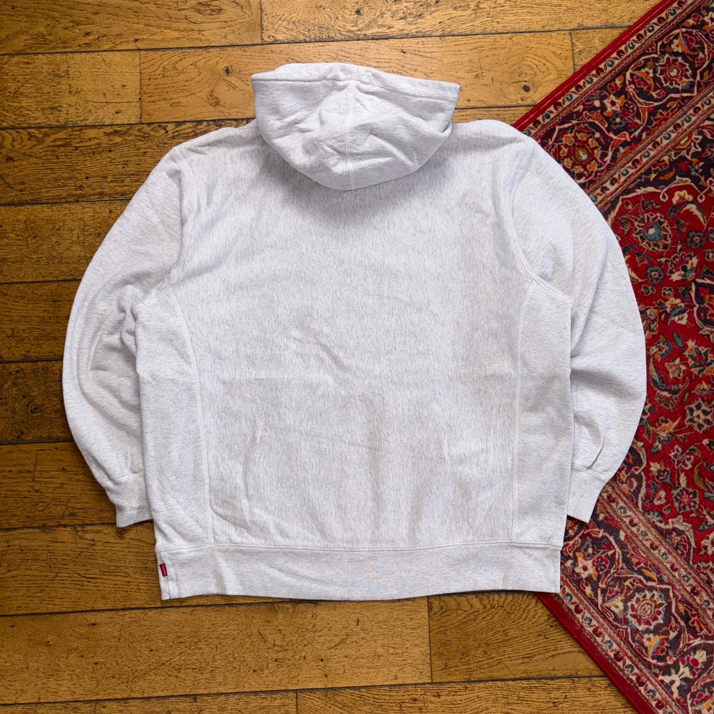 Vintage Supreme Grey Embroidered Hoodie Sweatshirt - XL