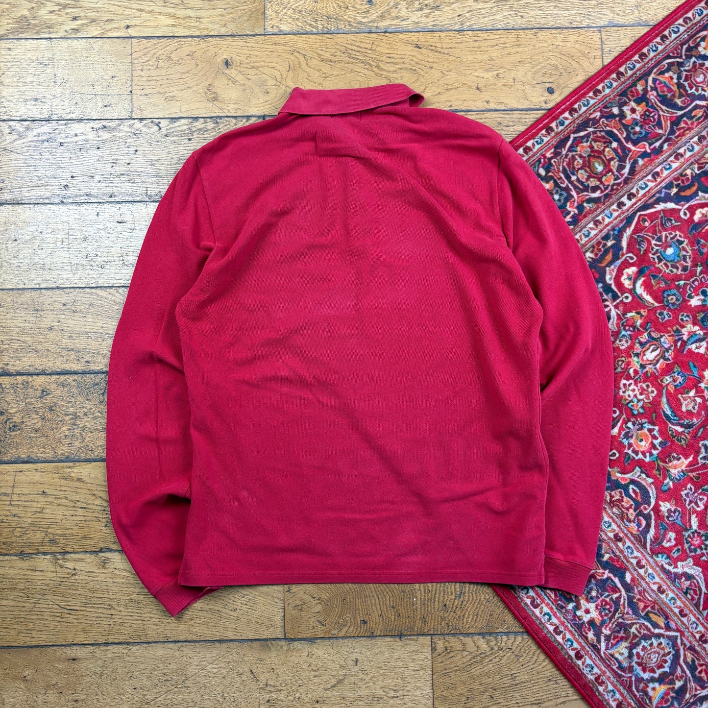 Vintage Ralph Lauren Polo Jeans Co Embroidered Red Polo Rugby Shirt - S