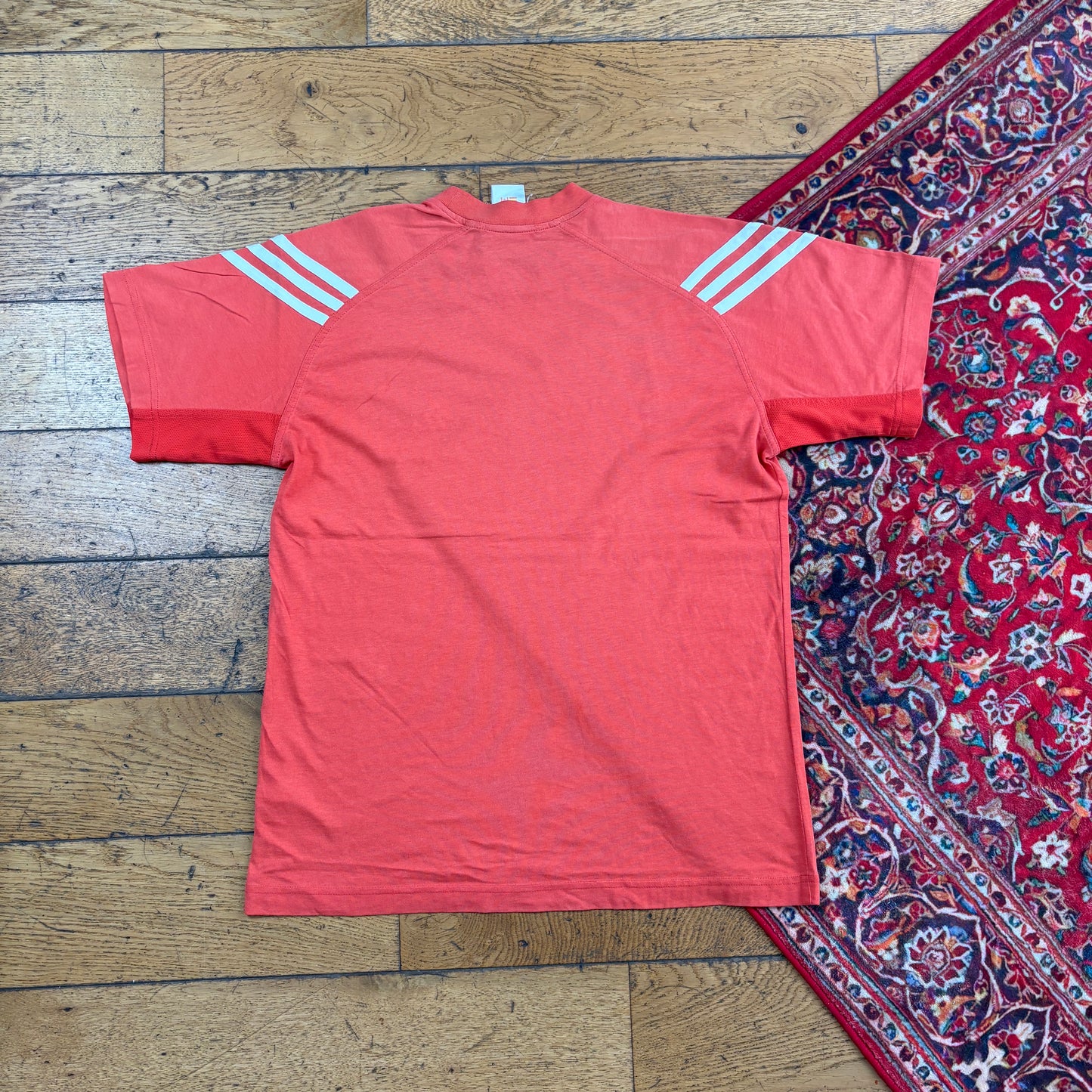 Vintage 90s Adidas Orange Graphic T-Shirt - S