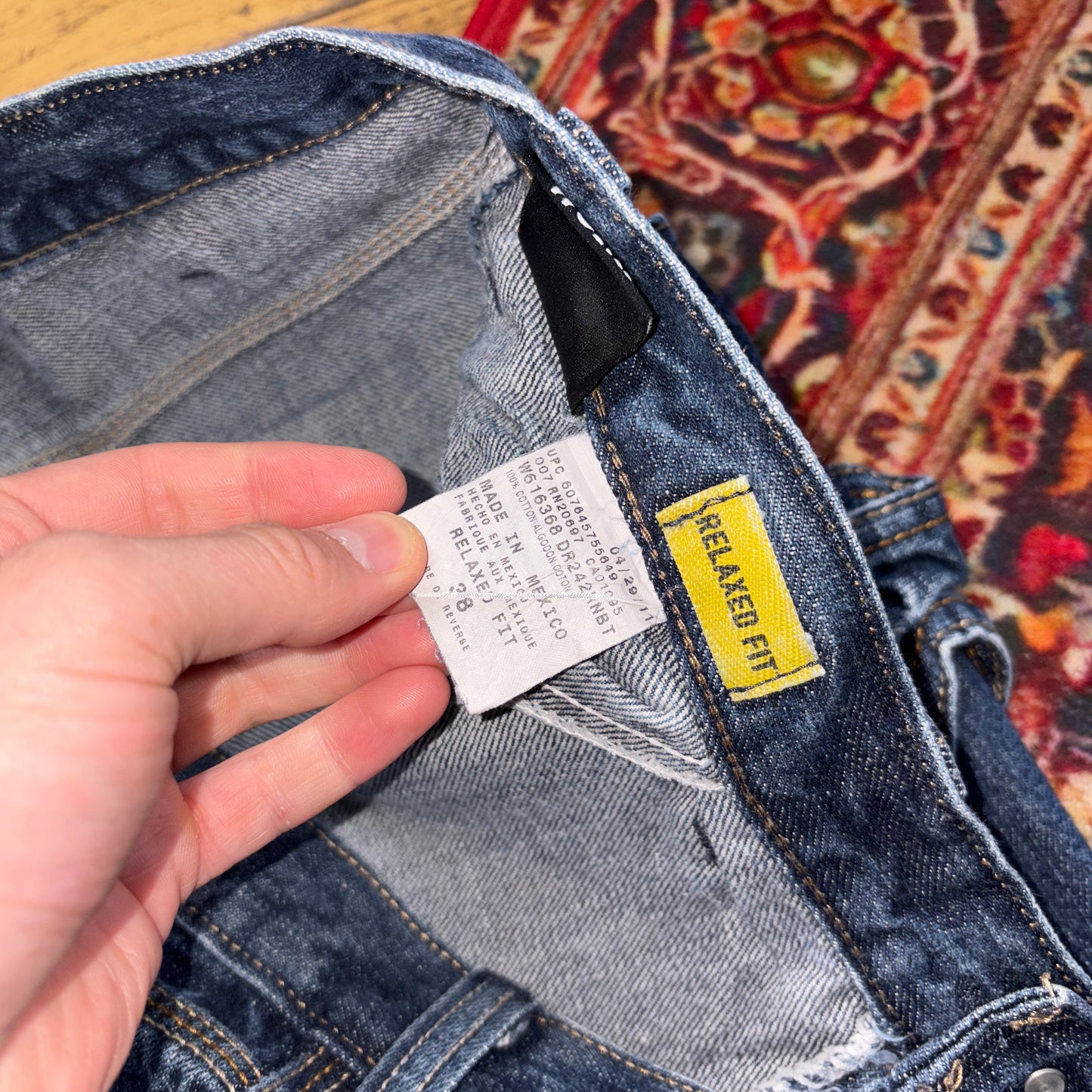 Vintage Dickies Workwear Carpenter Blue Baggy Shorts - 38