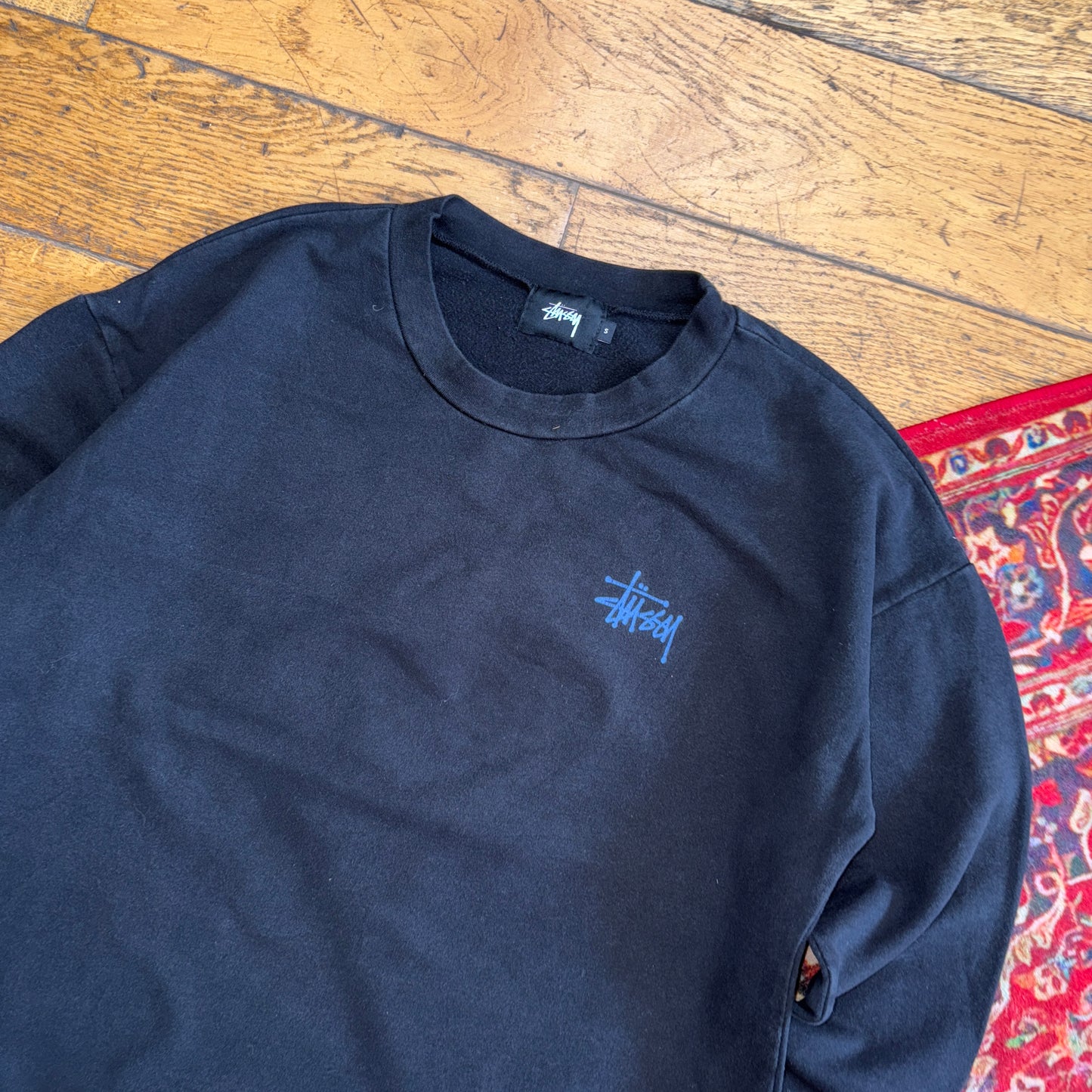 Vintage Stussy Black Sweatshirt - XS